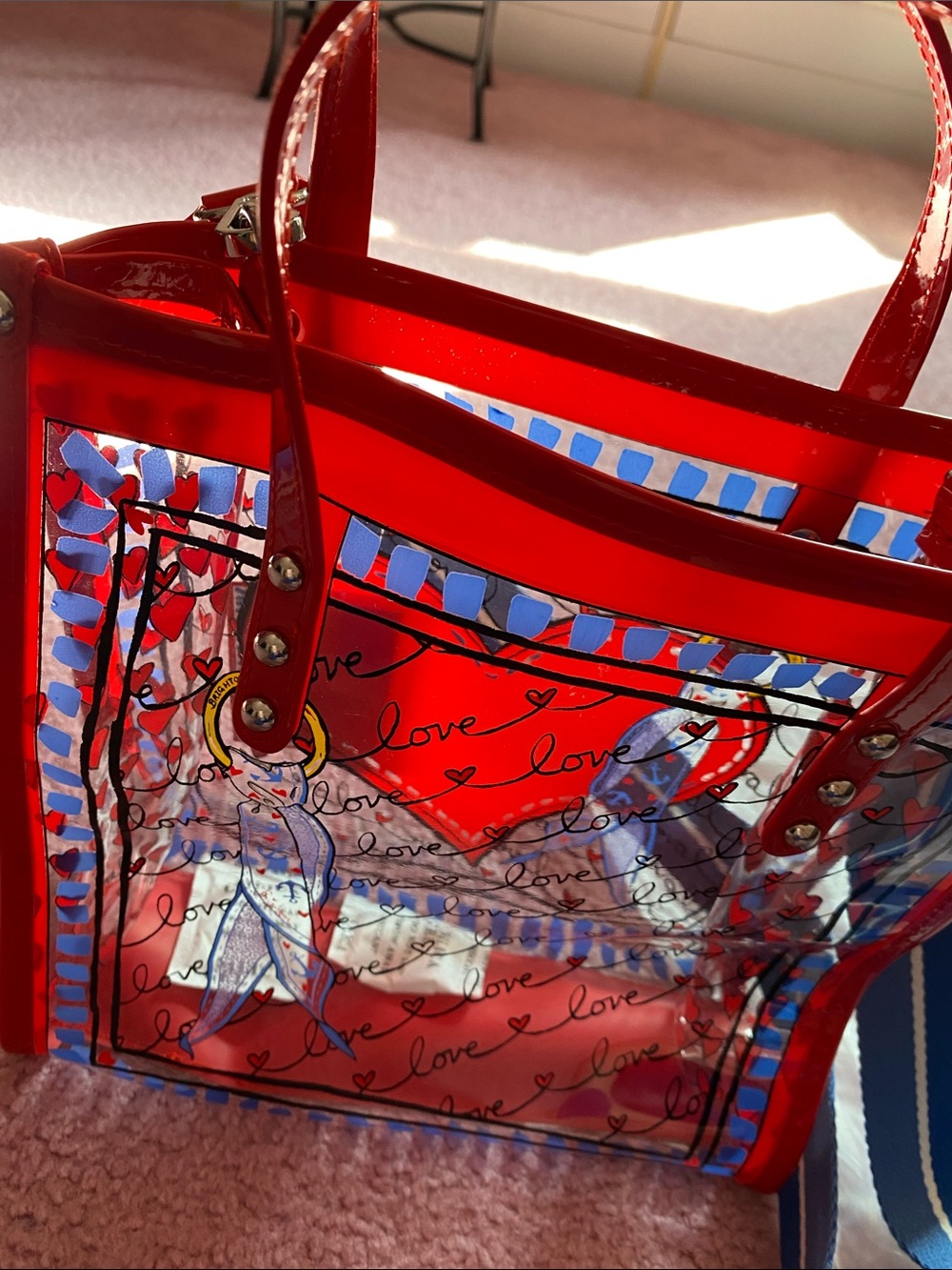 Stripes loved vinyl tote by Brighton - Picture 6 of 9